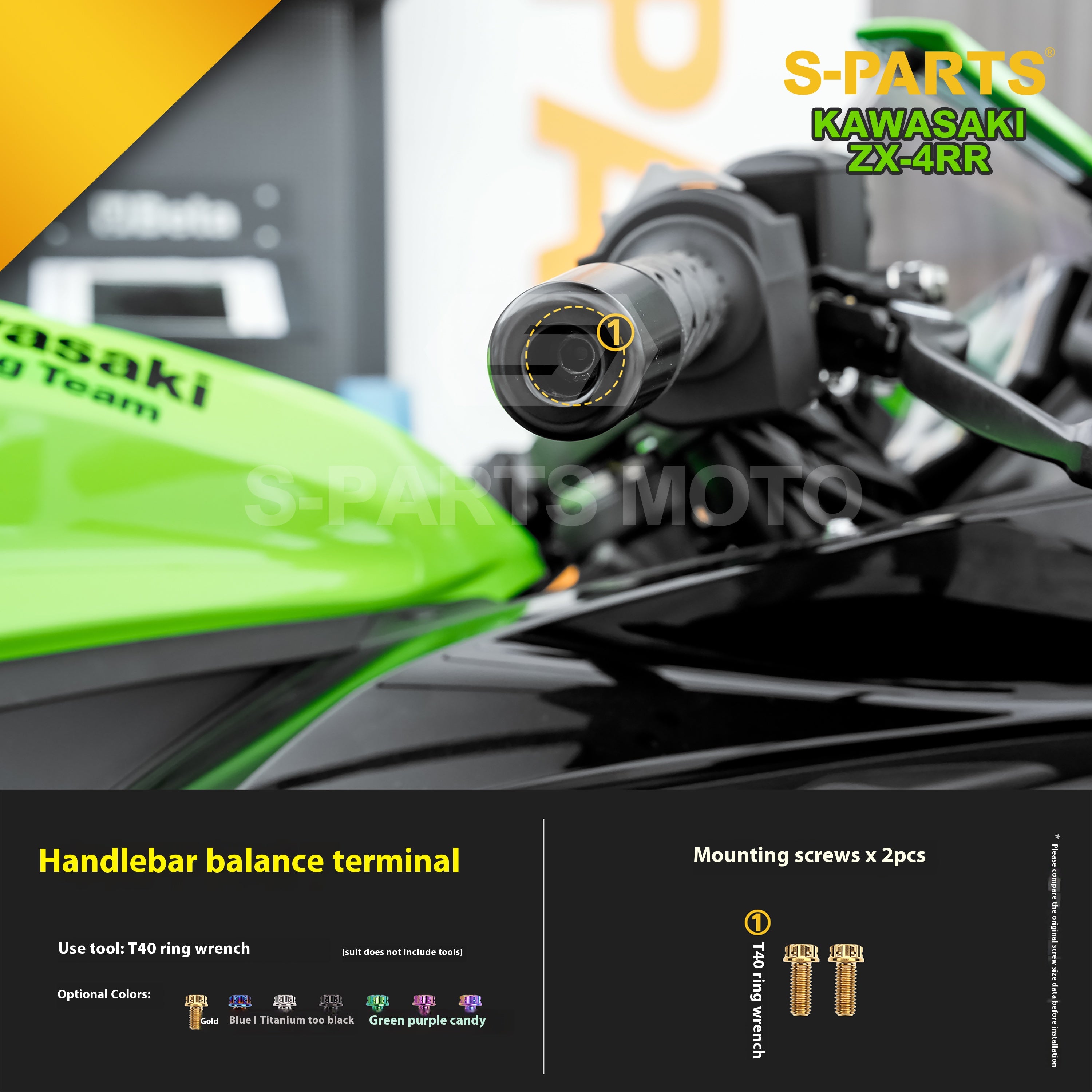 SPARTS Titanium Bolt Kit for Kawasaki ZX-4RR 2023 – & CNC Titanium Upgrade Kit - 1/2