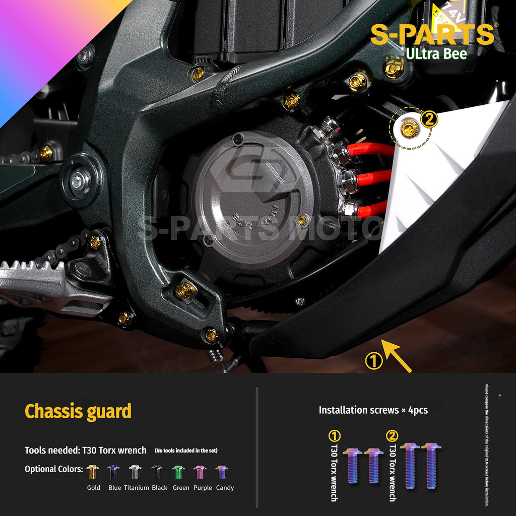 SPARTS Titanium Bolt Kit for Ultra Bee | Full Motorcycle Upgrade Set--candy