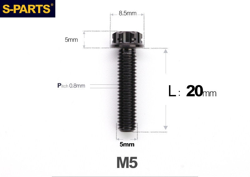 SPARTS M5 Titanium Bolt A3 Series – Motorcycle & E-Bike Upgrade Screws