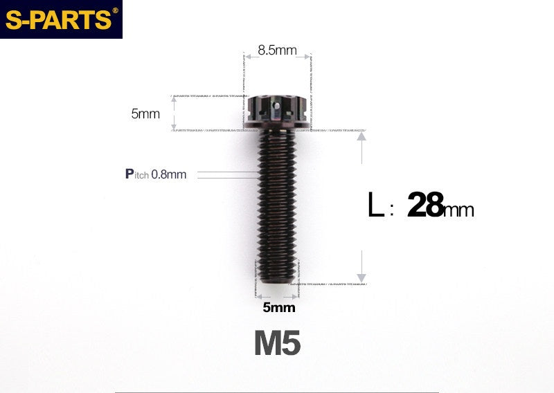 SPARTS M5 Titanium Bolt A3 Series – Motorcycle & E-Bike Upgrade Screws