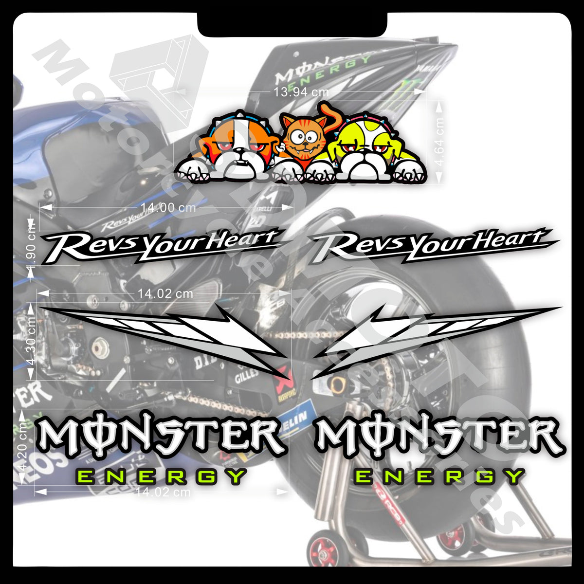 MotoGP Race Style Decal Kit for Yamaha R1 R25 R3 R6 (2019-2021) | Waterproof Reflective PVC Stickers