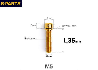 SPARTS M5 L10-50mm Titanium Alloy Screws
