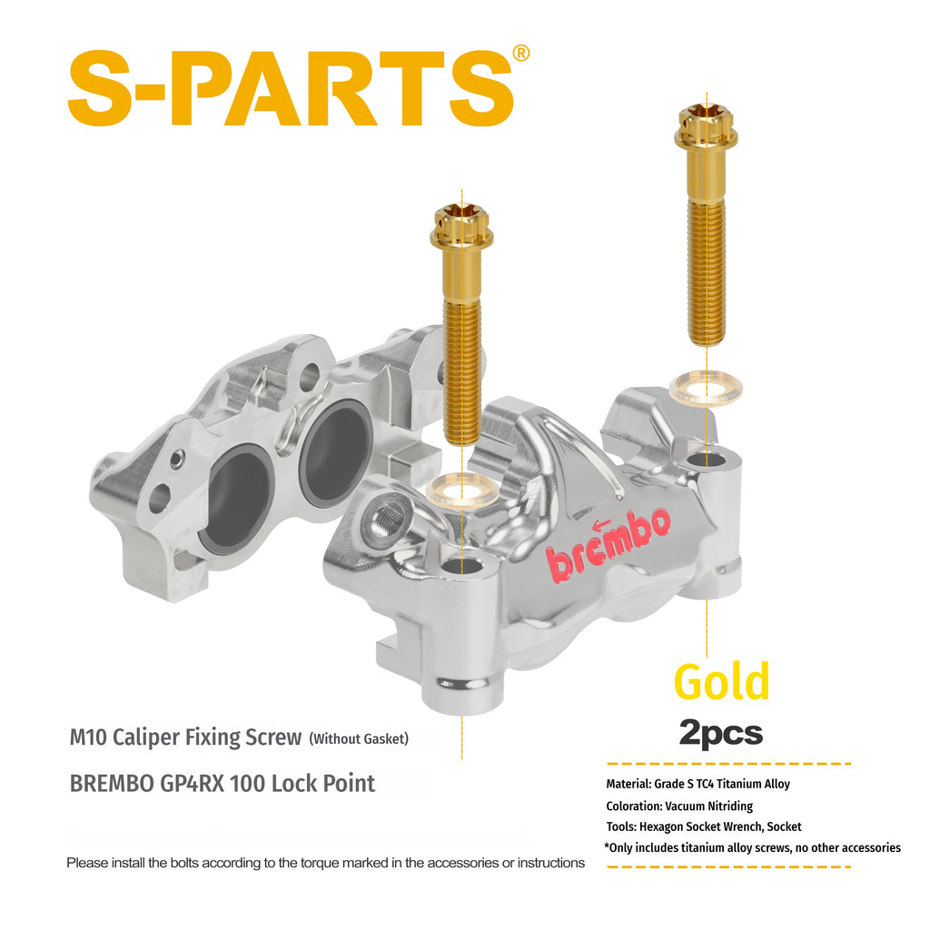 SPARTS Titanium Alloy Brembo M50 Caliper Bolt Kit (M10×55)