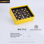 S-PARTS Titanium M14 Car Wheel Lug Nut Set 20pcs