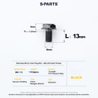 S-PARTS TC4 Titanium Mirror Plug Bolt M8 M10 RH/LH for Motorcycle