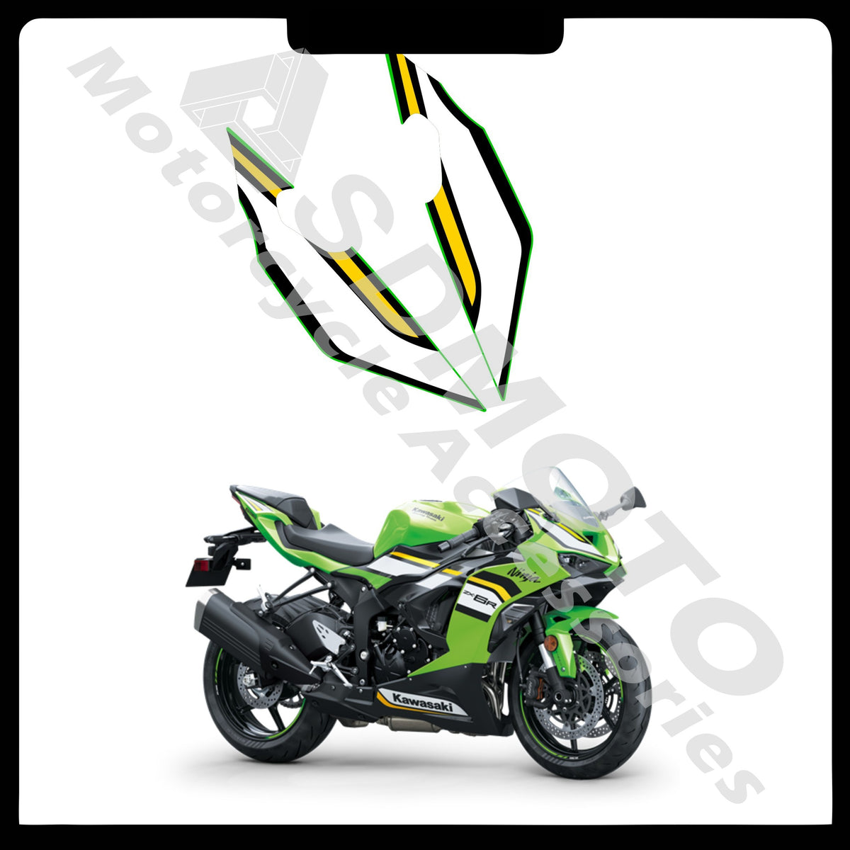Kawasaki ZX-6R 636 2021-2025 Full Body Graphics Decals PVC Waterproof Motorcycle Fairing Stickers