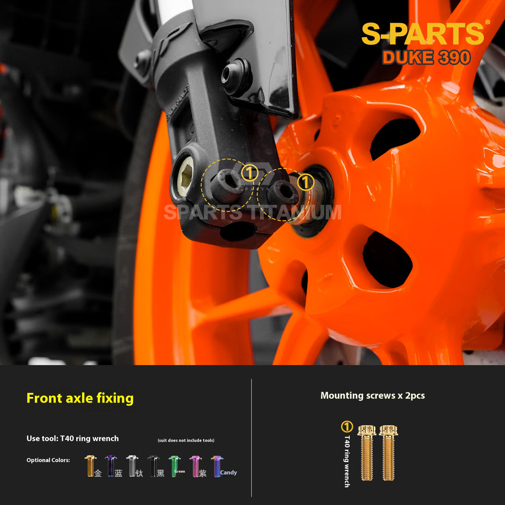 SPARTS Stan KTM DUKE 390 Dedicated · TC4 Titanium Full Motorcycle Bolt Kit