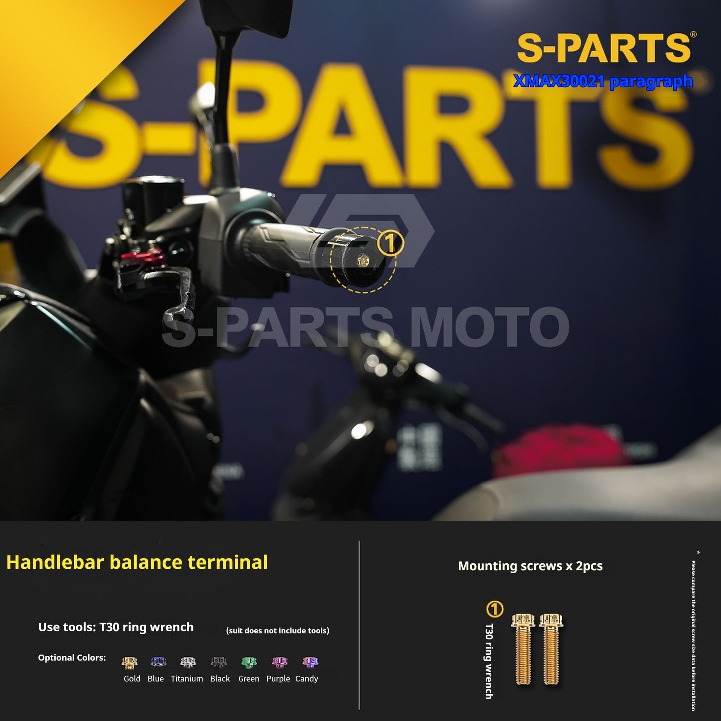 SPARTS 2021 XMAX300 YAMAHA Motorcycle Modified Titanium Alloy Bolts Screws