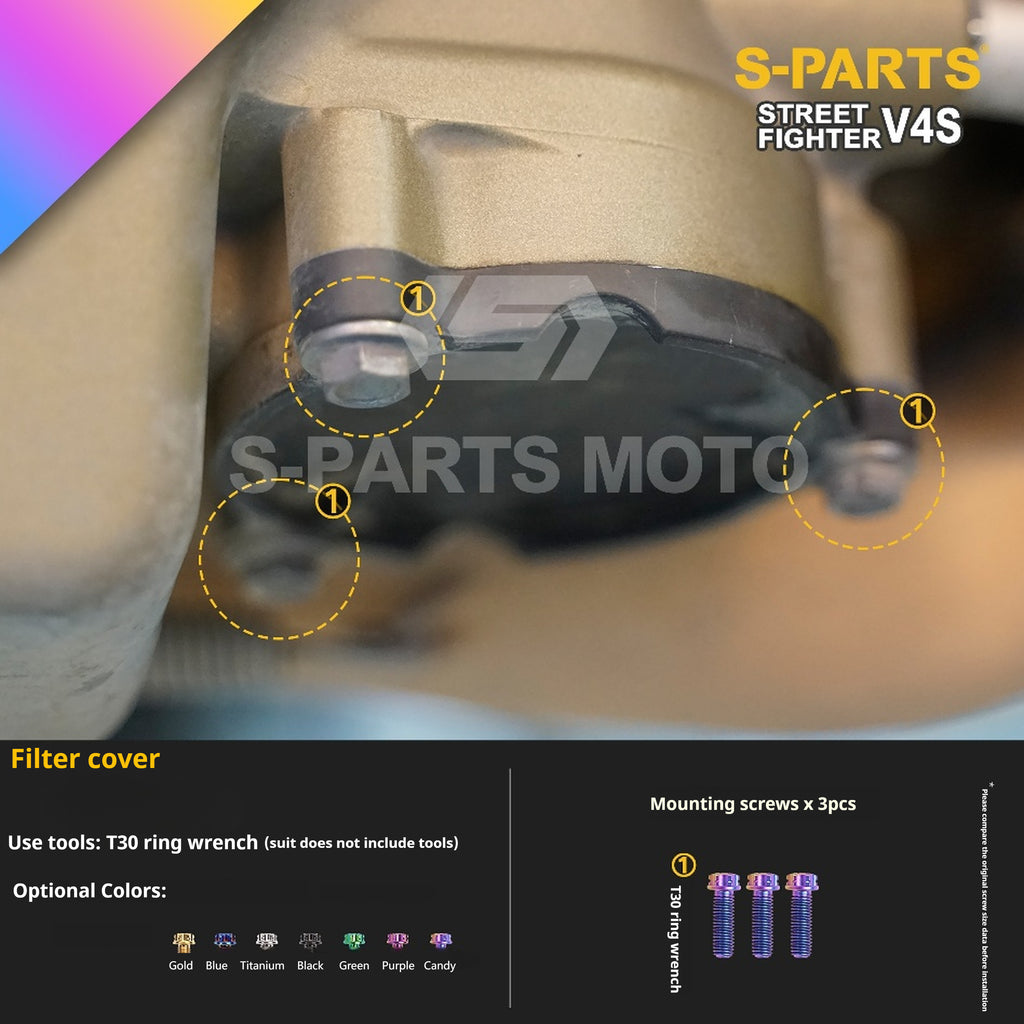 SPARTS Titanium Bolt Kit for Ducati Streetfighter V4S