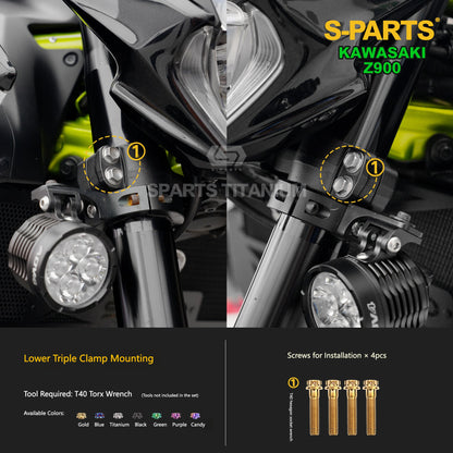 S-PARTS Titanium Fasteners Suspension & Brake System Bolt Kit for Kawasaki Z900