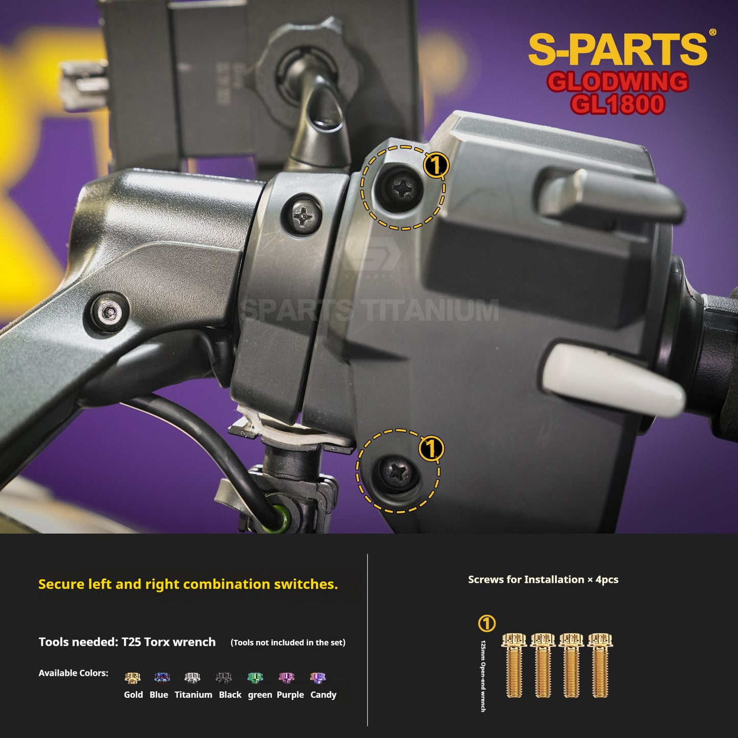 SPARTS Titanium Bolt Kit | Titanium for Honda Gold Wing GL1800 Motorcycle
