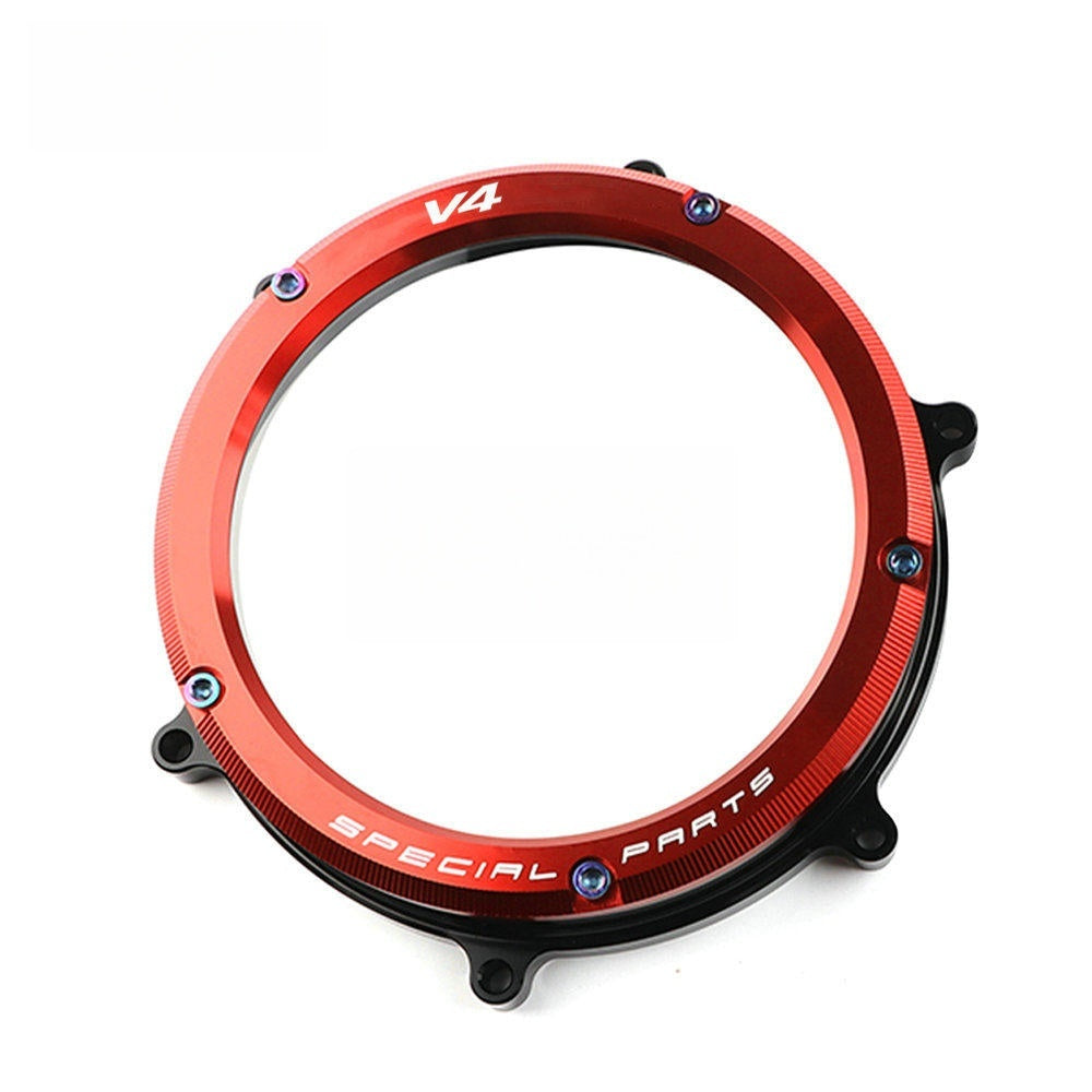 Ducati 959 / 1199 / 1299 / Panigale V2 / V4 / V4S Transparent Clutch Cover Kit Clear Clutch Side Cover Upgrade