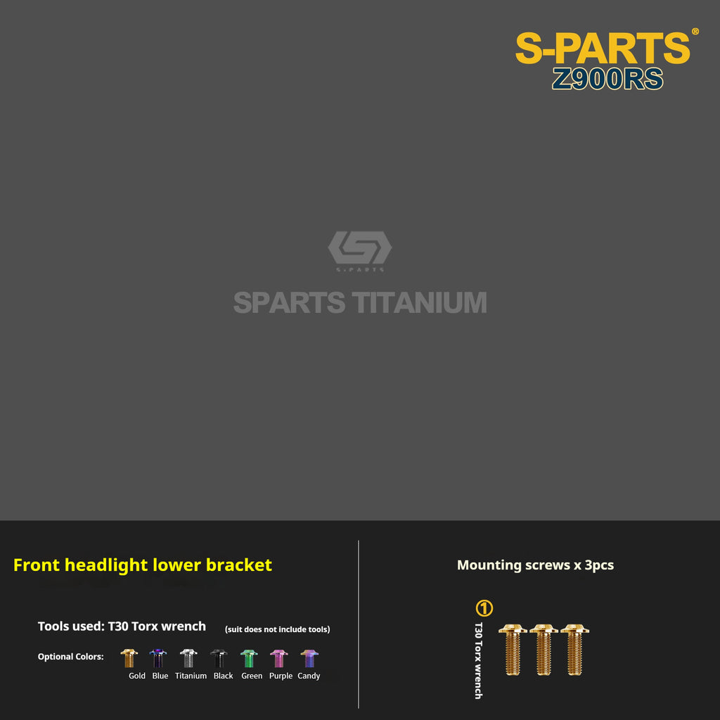 SPARTS Titanium Screw Set for Kawasaki Z900RS – Motorcycle Upgrade Kit