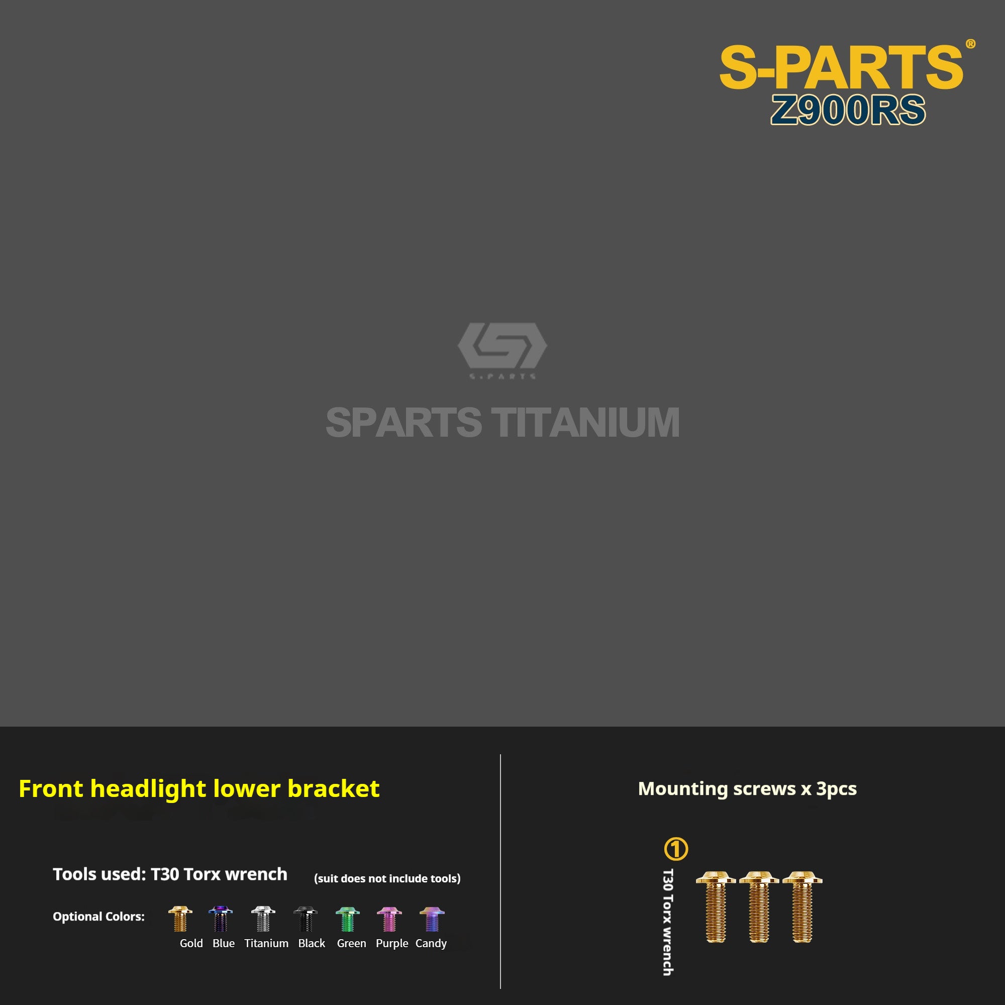 SPARTS Titanium Screw Set for Kawasaki Z900RS – Motorcycle Upgrade Kit
