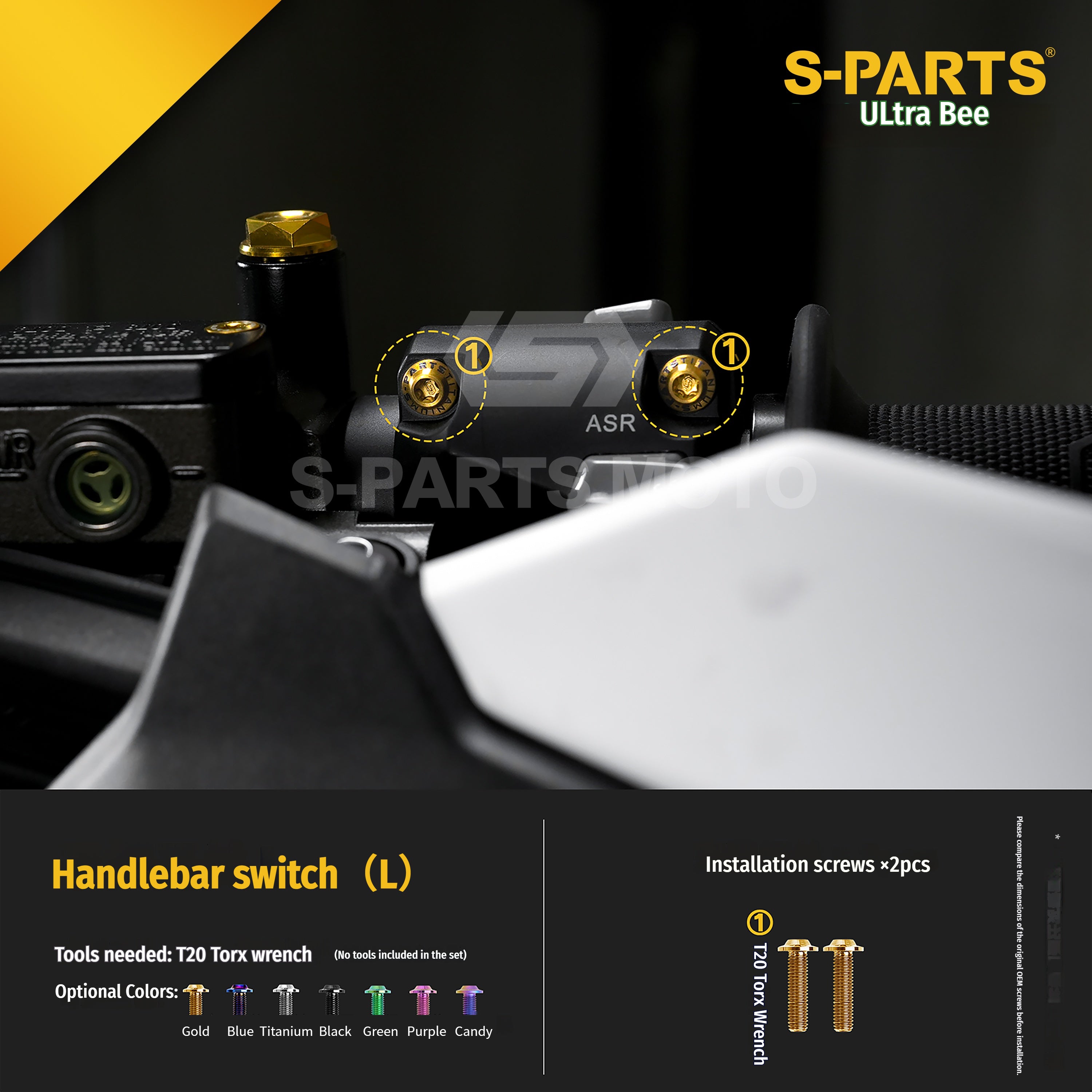 SPARTS Titanium Bolt Kit for Ultra Bee | Full Motorcycle Upgrade Set