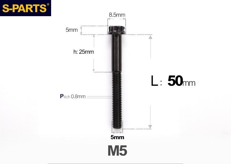 SPARTS M5 Titanium Bolt A3 Series – Motorcycle & E-Bike Upgrade Screws