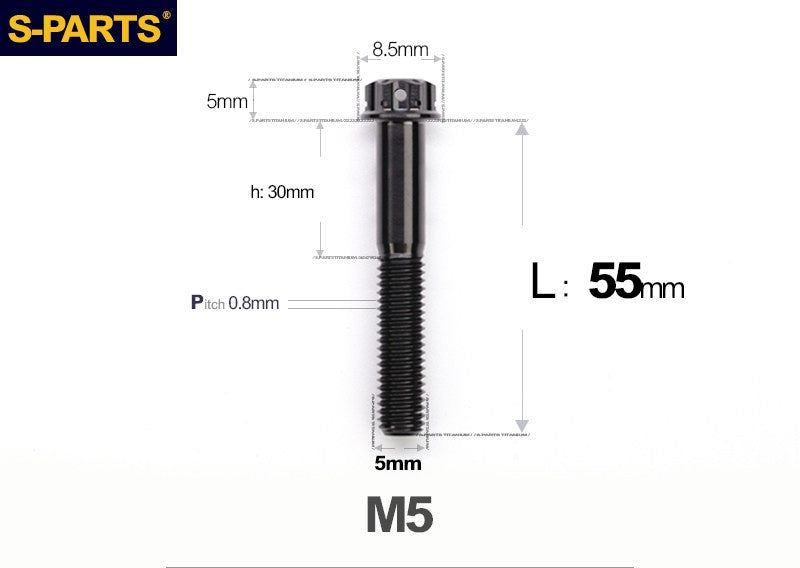 SPARTS M5 Titanium Bolt A3 Series – Motorcycle & E-Bike Upgrade Screws