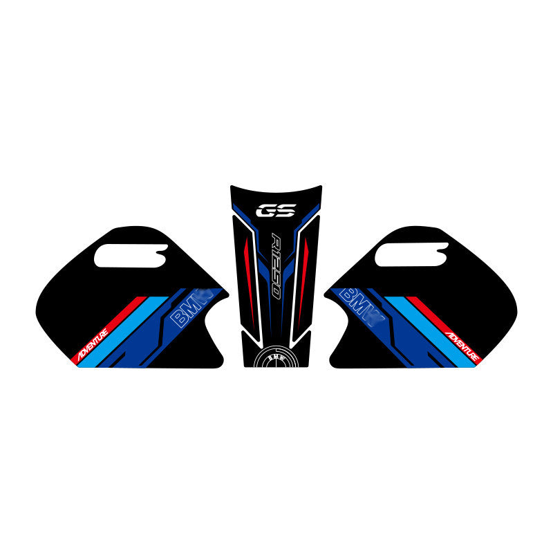 BMW R1250GS ADV Adventure Motorcycle Tank Pad Fishbone Anti-Slip Scratch Protection Sticker Fuel Tank Protector Decal Waterbird GS Accessories