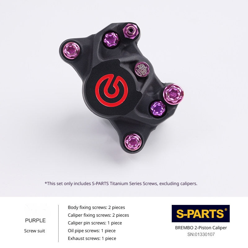 SPARTS Brembo Basic 2-Piston / 4-Piston Caliper Titanium Bolt Kit