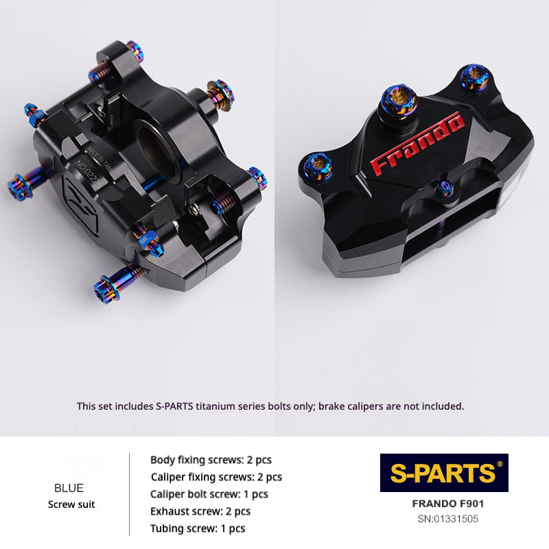 SPARTS Titanium Brake Caliper Bolt Kit – FRANDO F901 2020-2022 (Single Caliper,  A2 Pan Head Options)