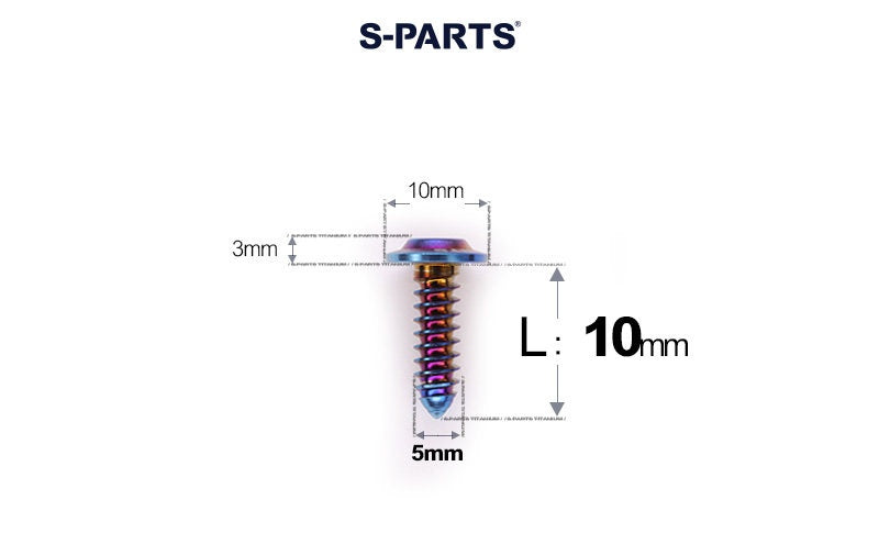 SPARTS Button Head M5×L10-35 Titanium Screws Self-Tapping Bolt