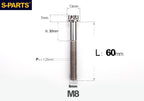 S-PARTS STAN M8 A3 Series Titanium Bolts – Standard Head TC4 Fasteners for Motorcycle & E-Motorcycle