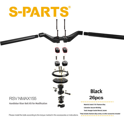 SPARTS RSV NMAX155 Handlebar Conversion Titanium Bolt Upgrade Fastener Kit
