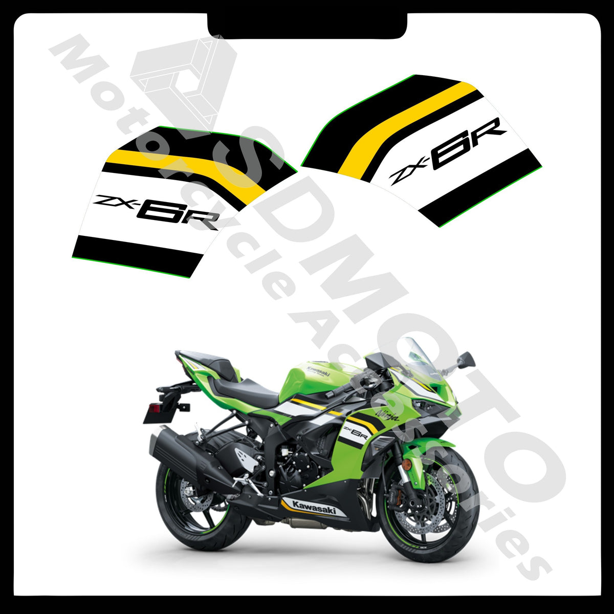 Kawasaki ZX-6R 636 2021-2025 Full Body Graphics Decals PVC Waterproof Motorcycle Fairing Stickers