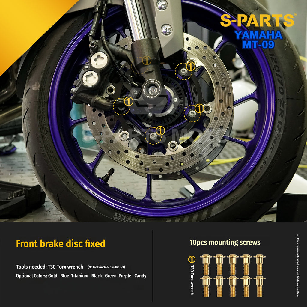 SPARTS Yamaha MT-09 Titanium Bolt Kit | TC4 Grade Motorcycle Fasteners