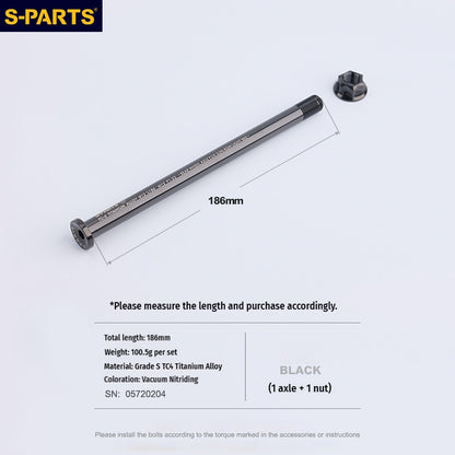 SPARTS Titanium Rear Axle Kit for Sur-Ron Light Bee – TC4 Grade, CNC Machined, Multiple Colors