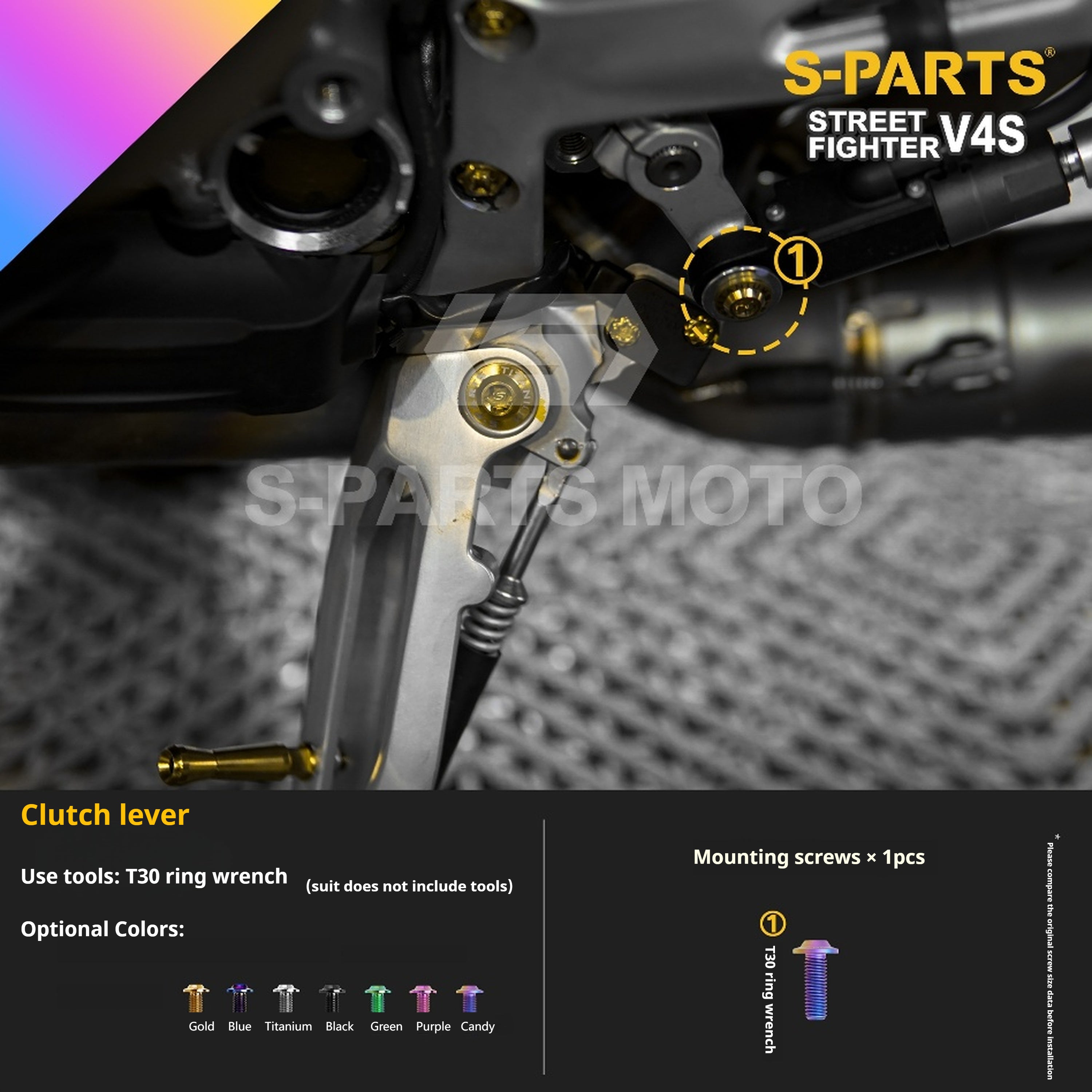 SPARTS Titanium Bolt Kit for Ducati Streetfighter V4S