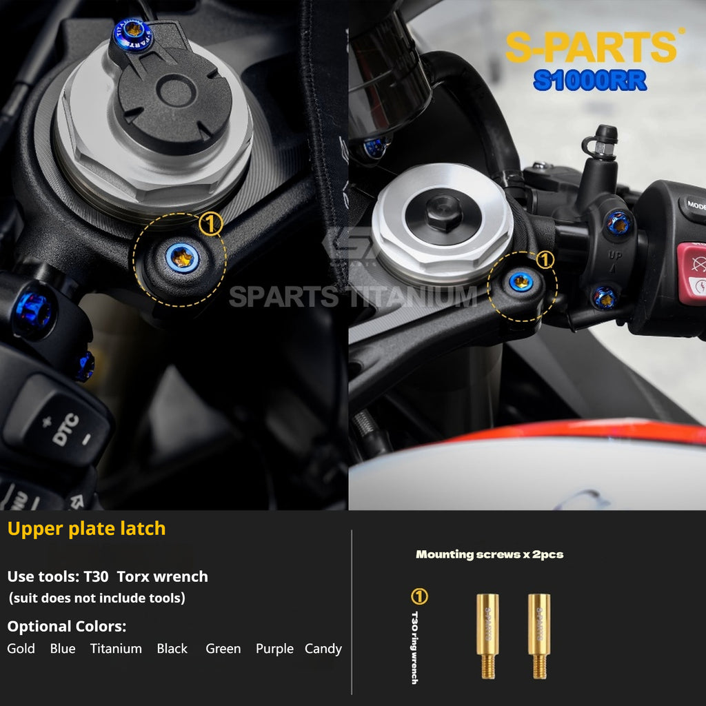 SPARTS TC4 Titanium Bolt Kit Compatible with BMW S1000RR — Full Motorcycle Upgrade Fastener Set