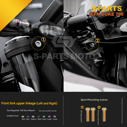 S-parts Titanium Front & Rear Brake / Suspension Bolt Kit for KTM DUKE 790