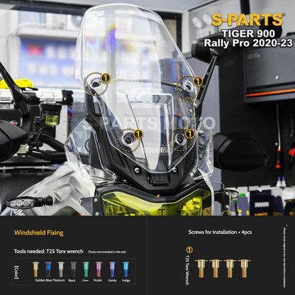 SPARTS Triumph Tiger 900 Rally Pro (2020–2023) Motorcycle Modified Titanium Alloy Bolts