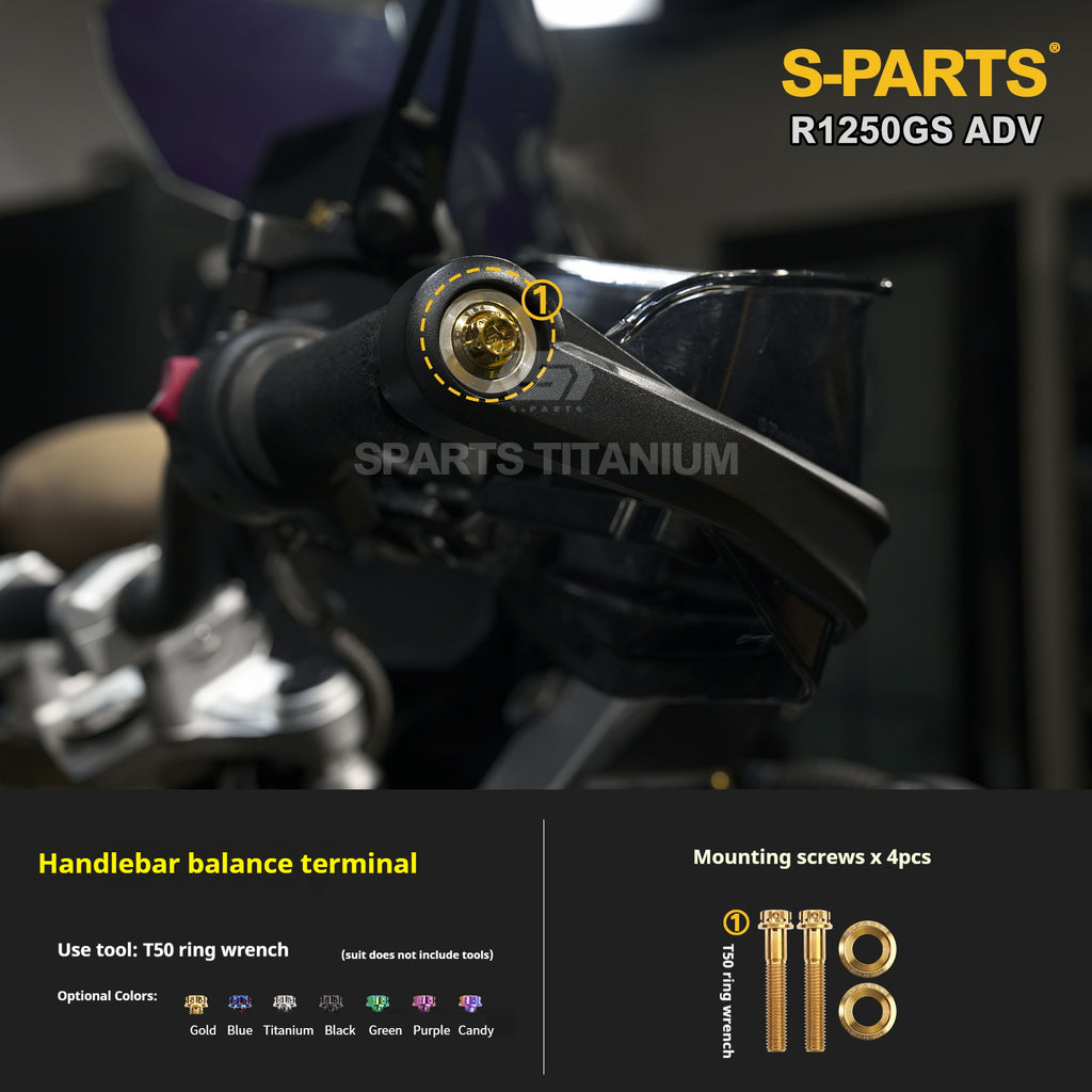 SPARTS Titanium Bolt Kit for BMW R 1250GS ADV – CNC Titanium Upgrade Kit