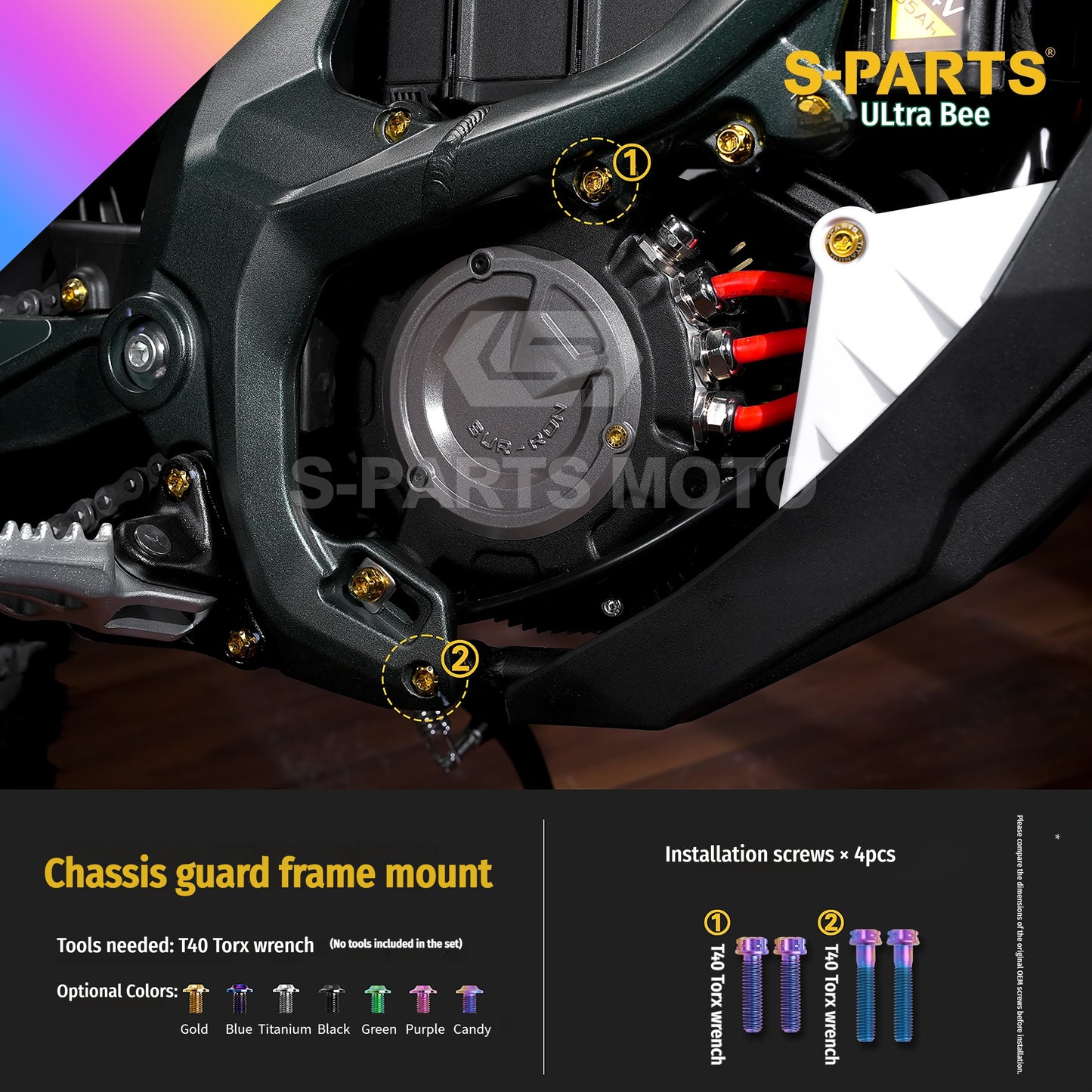 SPARTS Titanium Bolt Kit for Ultra Bee | Full Motorcycle Upgrade Set