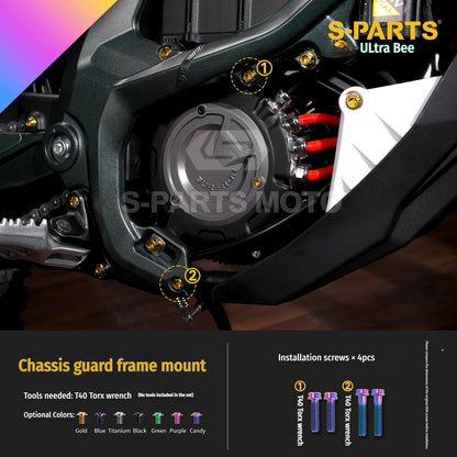 SPARTS Titanium Bolt Kit for Ultra Bee | Full Motorcycle Upgrade Set