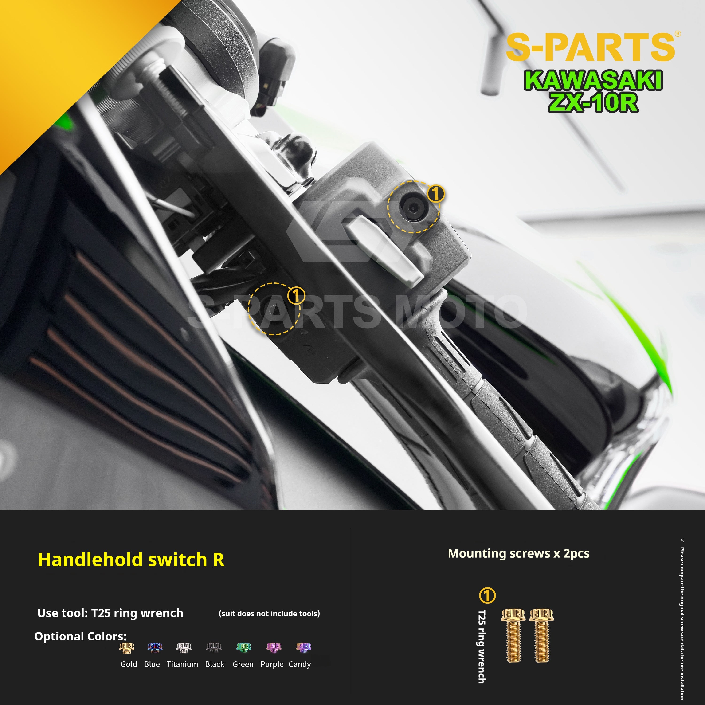 SPARTS Titanium Screw Set for Kawasaki ZX-10R 2023 –  CNC Titanium Upgrade Kit
