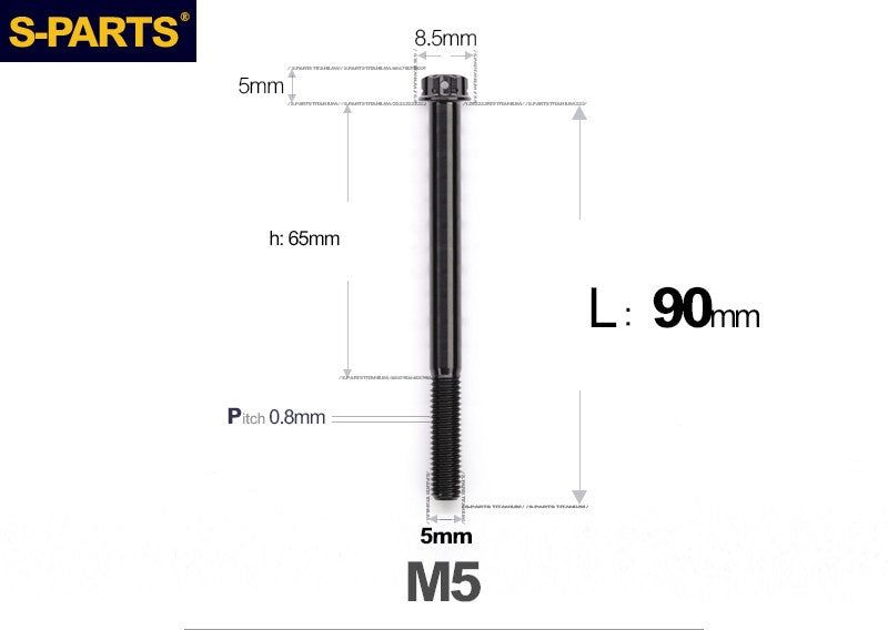 SPARTS M5 Titanium Bolt A3 Series – Motorcycle & E-Bike Upgrade Screws
