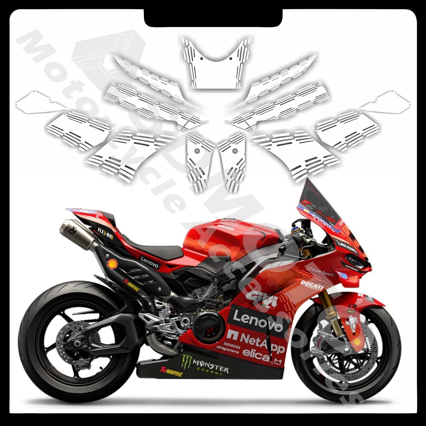 Ducati Panigale V4 MotoGP 2025 Style Full Graphics Kit
