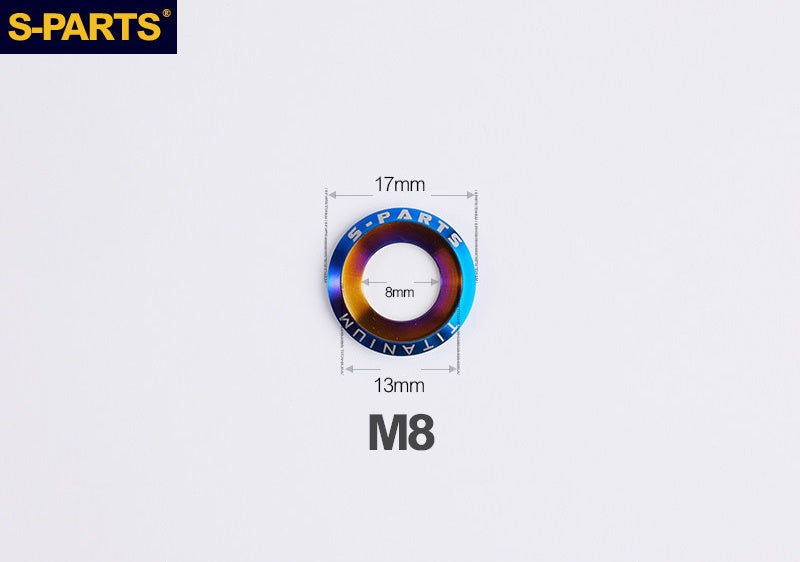 SPARTS A3 Titanium Washer Set M5 / M6 / M8 / M10 / M12 – TC4 Titanium Locking Washers for Motorcycle & E-Bike