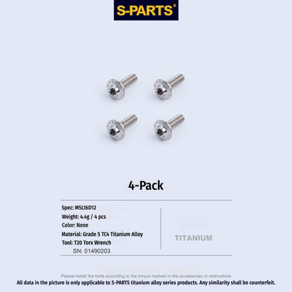SPARTS TC4 Titanium Bolts for BMW S1000RR  Windshield