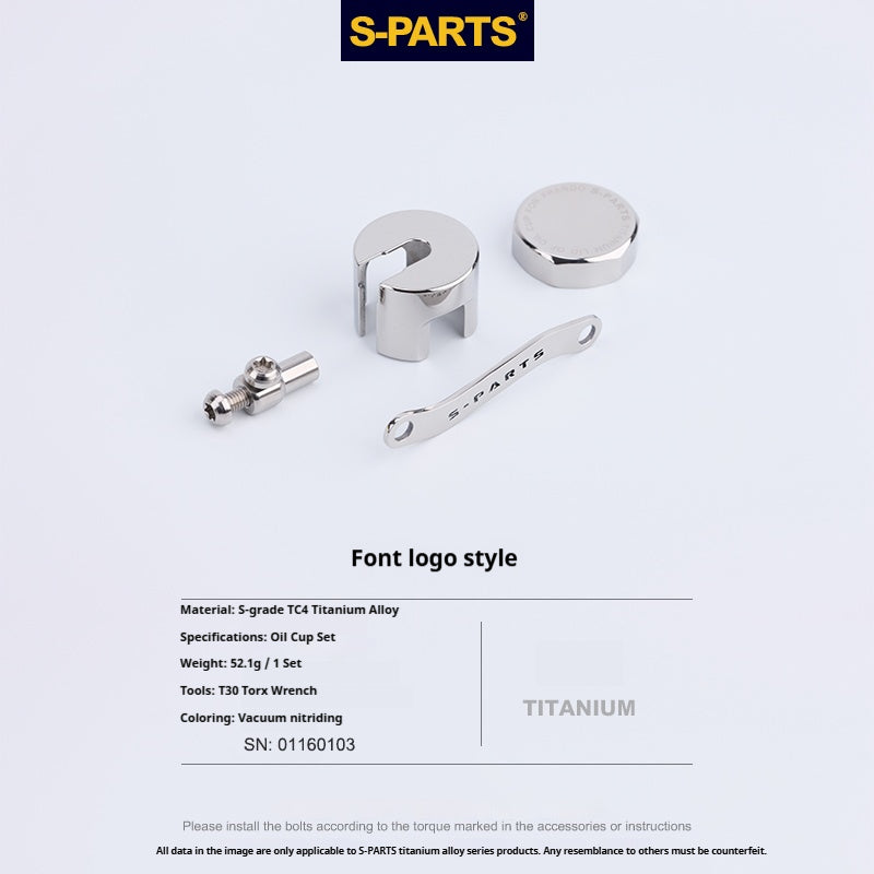 SPARTS Titanium Reservoir Cap Compatible with Brembo Master Cylinder – Separate Small Tank Cover Kit