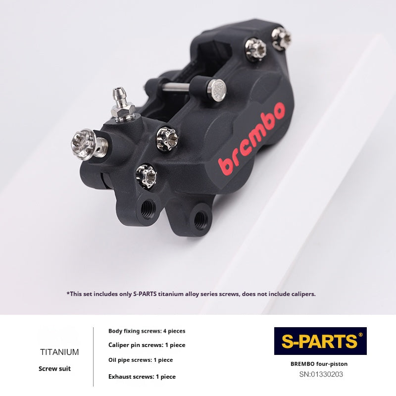 SPARTS Titanium Bolt Kit for Brembo Basic 2-Piston & 4-Piston Calipers| Motorcycle Brake System Upgrade