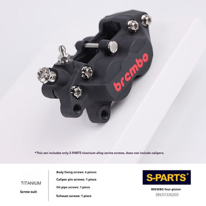 SPARTS Titanium Bolt Kit for Brembo Basic 2-Piston & 4-Piston Calipers| Motorcycle Brake System Upgrade