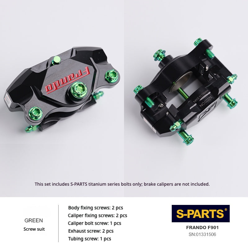 SPARTS Titanium Brake Caliper Bolt Kit – FRANDO F901 2020-2022 (Single Caliper,  A2 Pan Head Options)