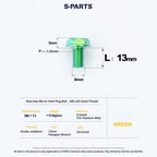 S-PARTS TC4 Titanium Mirror Plug Bolt M8 M10 RH/LH for Motorcycle