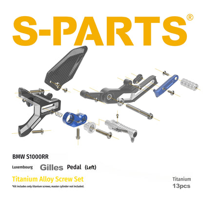 SPARTS Gilles Foot Peg Titanium Bolt Kit for BMW S1000RR – Luxembourg Edition