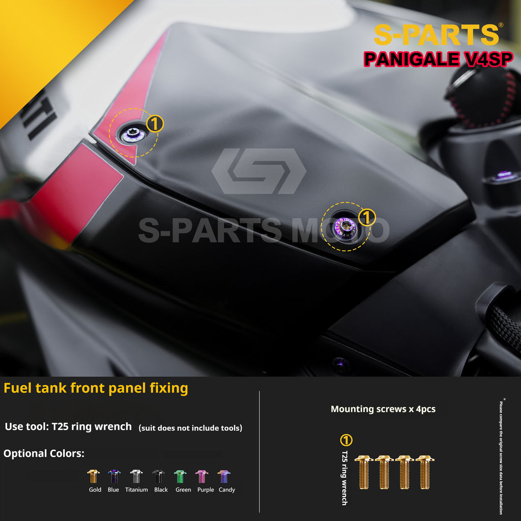 SPARTS TC4 Titanium Bolt Kit for Ducati Panigale V4SP Motorcycle