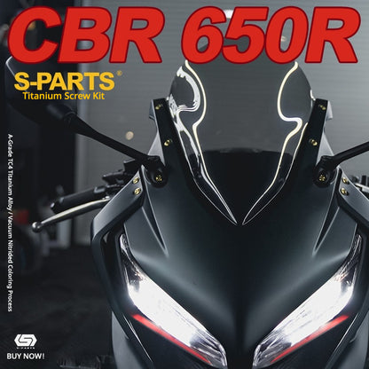 S-PARTS TC4 Titanium Bolt Kit for Honda CBR650R / CB650R | Full Motorcycle Upgrade